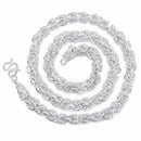 DOTEFFIL Solid 925 Sterling Silver Necklace For Men Classic 8mm Round Faucet Dragon 60cm Charm High Quality Fashion Jewelry