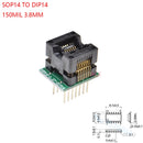 Sop8/Sop14/Sop16/Sop20/Sop28/44/Tssop8/Tssop16/Tssop20/Tssop28/TQFP32/LQFP44转DIP编程器适配器插座 150/208/173/300mil