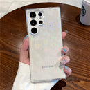 适用于三星S24 S23 Ultra S22 Plus A52 A53 A54 A34的Bling闪光镭射渐变彩虹爱心软壳透明手机壳