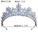 DIEZI Baroque Vintage Black Metal Green Red Crystal Opal Tiara For Women Wedding Party Dress Elegant Queen Bridal Bride Crown