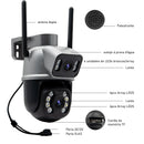 Icsee Black Wifi Surveillance Camera Security Camera Monitor 4K Ultra Hd Security Camera Wifi Waterproof