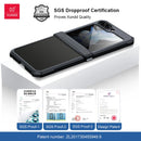 Xundd For Samsung Galaxy Z Flip 5 Case Airbags Shockproof Shell Camera Protect Galss&Transparent Back Cover Anti-fingerprint