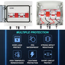 DC 500V 2 Input 2 Output Solar Photovoltaic PV Combiner Box With Surge Lightning Protection DC Fuse MCB SPD Waterproof Box IP65
