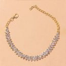 Huitan Bling Cubic Zirconia Chain Anklet for Women Fashion Ankle Bracelet Barefoot Sandals Foot Jewelry Anniversary Gift 2022