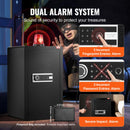 SucceBuy Single/Double Door Safe Box with Key Lock Password & Fingerprint Safe Lock Box with Fireproof Bag Key Rack & LED Light