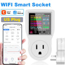 BR Plug Tuya Smart WiFi Socket Digital Current Voltmeter AC Power Meter Time Power Energy Tester Wattmeter US UK AU FR EU Plug
