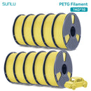 SUNLU 10公斤 PETG/ABS 耗材 10卷 3D打印线材 1公斤/卷 1.75毫米 100% 线材整齐排列 适用于欧美地区3D打印