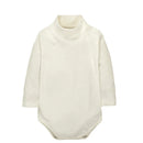 Baby Girls' Bodysuit Long Sleeve Triangle 100% Cotton Soft Comfortable Jumpsuit  Solid Color Fashion Simple High Collar 0-2 Yeas
