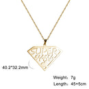 Cazador Super Papa Mama Pendant Necklace for Men Dad Woman Stainless Steel Jewelry Mother Father's Day Gifts Wholesale 2025 New
