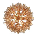 Amber Murano Glass Ceiling Chandelier Round for Dining Living Room Bedroom Modern Murano Glass Pendant Chandelier Light