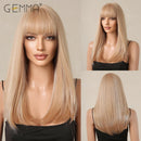Wine Red and Black Medium Length Synthetic Wigs with Bangs Christmas Halloween Cosplay Hair Heat Resistant Fibre Two Tone Wig