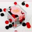 6&12pc Christmas Acrylic Candy Box Goodie Bags Clear Chocolate Plastic Wedding Party Favor Packing Box Container Jewelry Storage