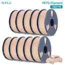 SUNLU 10公斤 PETG/ABS 耗材 10卷 3D打印线材 1公斤/卷 1.75毫米 100% 线材整齐排列 适用于欧美地区3D打印