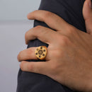 Dawapara Metatron Cube Ring for Men Women Stainless Steel Angel Seal Archangel Metatron Sacred Geometry Ring Protection Amulet
