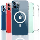 适用于iPhone 12 11 13 Pro Max Mini XS XR X 8 Plus 2 SE 2020超清磁性MagSafe手机壳，适用于iPhone 10 Macsafe保护套