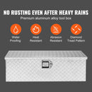 SucceBuy Heavy Duty Aluminum Truck Bed Tool Box Plate Tool Box with Side Handle Lock Keys Storage Tool Box  for PickupTruck Bed