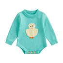 Adorable Easter Bunny  with Pom Pom Tail and Matching Hat for Baby Boys and Girls - Spring Outfit for Infants