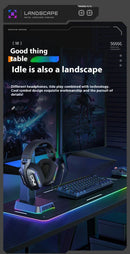 Wireless Gaming Headset: 2.4G/Wired/Bluetooth 3 Modes, Bendable HD Mic, Soft Ear Pads, Immersive Sound for PC/PS4/PS5 – Black