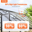SucceBuy Polycarbonate Greenhouse Panels Roof Panels Sheets, Waterproof UV Protected Corrugated Resistance for Greenhouse/Garden