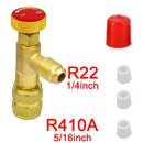 R410A R22 Air Conditioning Refrigerant Charging Valve Adapter Liquid Safety Valve Manifold Gauge Refrigeration Hose Adapters