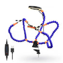 Helping Hands Soldering Third Hand PCB Circuit Board Holder Flexible Arms with Desk Clamp Base for Electronic Boards Repair Tool