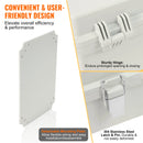 SucceBuy Outdoor Electrical Junction Box ABS Plastic Hinged Cover Stainless Steel Latch IP67 Waterproof for Electrical Projects