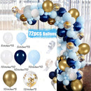 Blue Silver Macaron Balloon Garland Arch Kit Wedding Birthday Party Decoration Confetti Latex Balloons For Girls Baby Shower