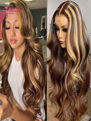 Silkwave 30 Inch Highlight Wig Body Wave 13x6 Hd Lace Frontal Wigs 100% Human Hair 13x4 Hd Lace Front Human Hair Wigs For Women