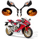 Black Motorcycle Rearview Mirror Side Rear View Mirror With Turn Signal Light For Honda Cbr1000rr 2008 Cbr 1000 rr 1000rr 08-12