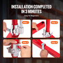 SucceBuy Electric Hoist Support Arm Swing Holder with Pole Steel Hoist Frame 180° Scaffold Winch Lifting Arm for Workshop Garage