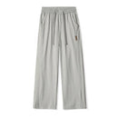 High Quality Summer Thin Men's Straight Tube Loose Ice Silk Wide Leg Casual Pants Breathable Jogging Fitness Baggy Casual Pants