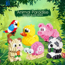 Parrot Puzzle Assembly Building Blocks Toys Animal Series 3D Model Micro Mini Diamond Brick Children Toy Pig Panda Hamster Snail