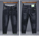 Hot summer jeans for men, trendy Korean style, slim fit