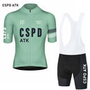 CSPD ATK men's cycling sportswear set summer lightweight cycling jersey sponge cushion cycling bib MTB cycling suit