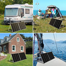 DOKIO 100W/160w/200w 18V Glass Folding Monocrystalline Waterproof Solar Panel with 12V Controller Kit from China