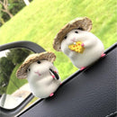 Car Decoration Hamster Car Accessories Window Center Console Cute Doll Car Interior Pendant Auto Dashboard Cool Decoration