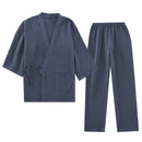 100% Pure Cotton V-Neck Kimono Loungewear Set