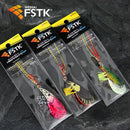 WEIHAI FSTK New Metal Jigging Super Shrimp Jig  7g 14g 21g  VIB Shrimp Lure Spoon Bass Artificial Fishing Bait Sinking Blade Jig