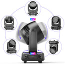 Yiflamefly 2件套摇头灯，带19颗15W RGBW LED DMX512舞台灯，适用于DJ卡拉OK舞厅KTV迪斯科酒吧舞台照明
