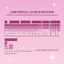 118键矮行PBT键帽纤薄Horizon键帽，适用于Cherry Gateron MX轴游戏键盘，兼容美式和英式布局