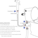 Handheld Toilet Bidet Sprayer Set Kit Stainless Steel Hand Bidet Faucet for Bathroom Hand Sprayer Shower Head Self Cleaning