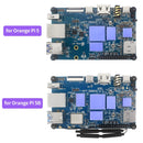 Orange Pi 5 Aluminum Alloy Case with Cooling Fan Heat Sinks Active & Passive Heat Dissipation Metal Enclouse for Orange Pi 5 5B