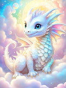 Huacan New Arrivals Diamond Mosaic Animal Full Round Square Drill Painting Dragon Complete Kit Art Gift Home Decor