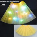 Children Kids Girls Light Up Tutu Led Skirt Glow Wreath Headband Party Birthday Luminous Costumes Christmas Halloween Festival