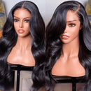Brazilian Body Wave Human Hair Wigs Pre Plucked Hd Transparent 13x4 Lace Front Wig Bleached Knots Transparent Lace Frontal Wig