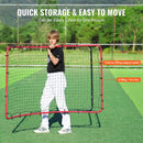 SucceBuy 4 x 5.5ft Baseball And Softball Rebounder Net PitchBack Baseball Trainer Rebound Net All Angle for Grounders Pop Flies