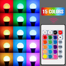 RGB Neon Light E27 Rainbow Lamp 220V LED Colorful Bulb With IR Remote Control 20W 25W Bombillas LED Christmas Holiday Decoration