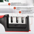 Kitchen 3/4-Segment Knife Sharpener Household Multi-Functional Hand-Held 3/4-Purpose Black Sharpening Stone