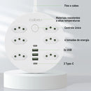 Line Filter, Electric Extension, Socket Extension, Socket Adapter, From Brazil, Coibeu, 10A, 110-220V, Usb Socket