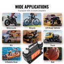 SucceBuy Tire Inflator Compressor 6-10 CFM Heavy Duty Air Compressor Dual-Cylinder 150PSI Air Pump with Adapters for Trucks Car